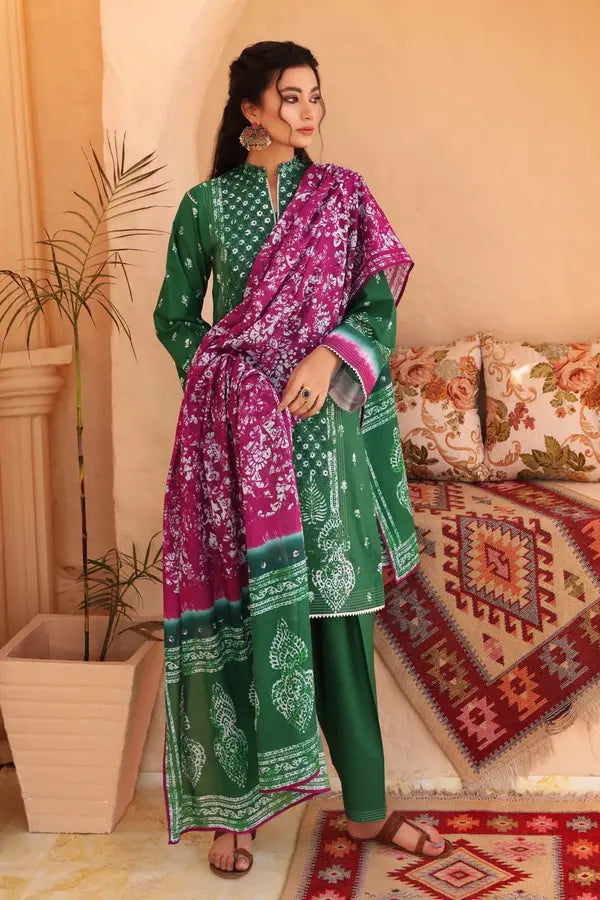 3 PC Unstitched Digital Printed Suit