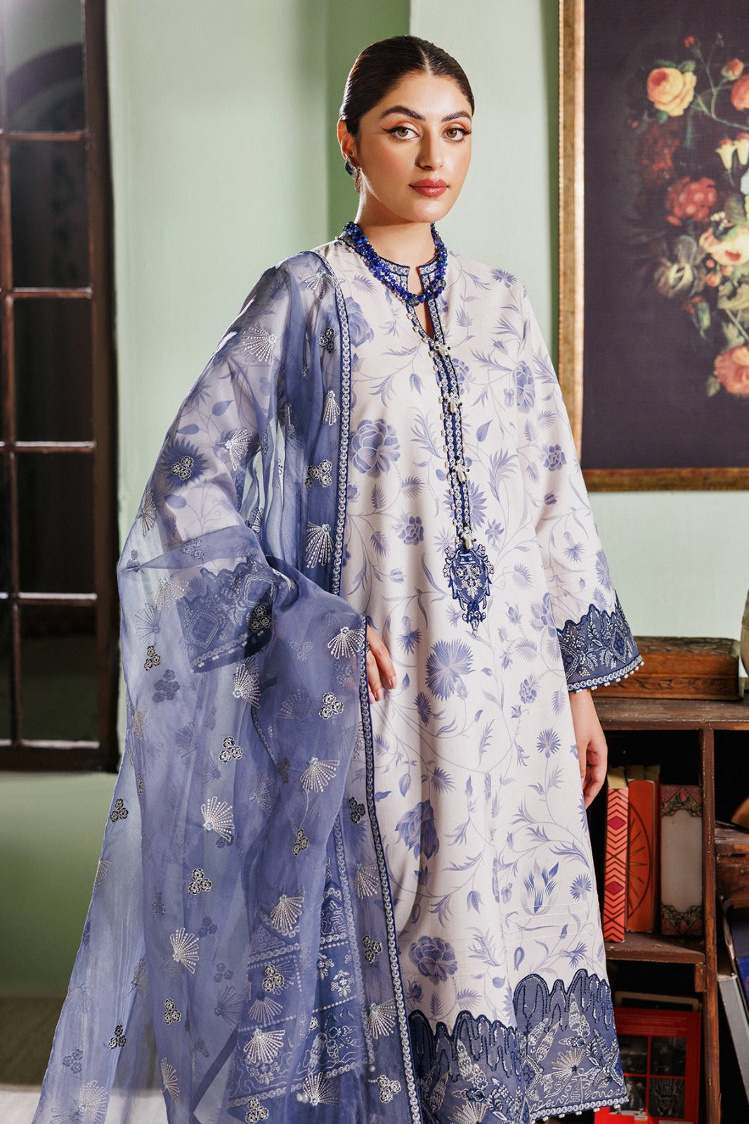 AF-EPL-7019-SHAM Maahi Vol 2 - Embroidered Printed